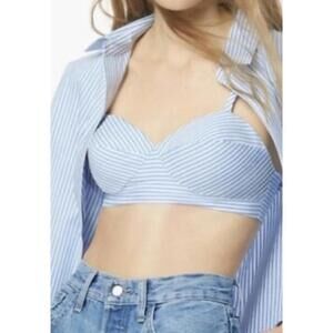 Favorite Daughter Ex-Boyfriend Bra Blue Stripe Size XS